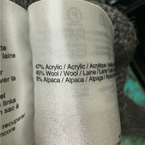 Esprit Faux Fur Collar Wrap Grey Knit Cardigan Belted Size Small - Picture 14 of 14